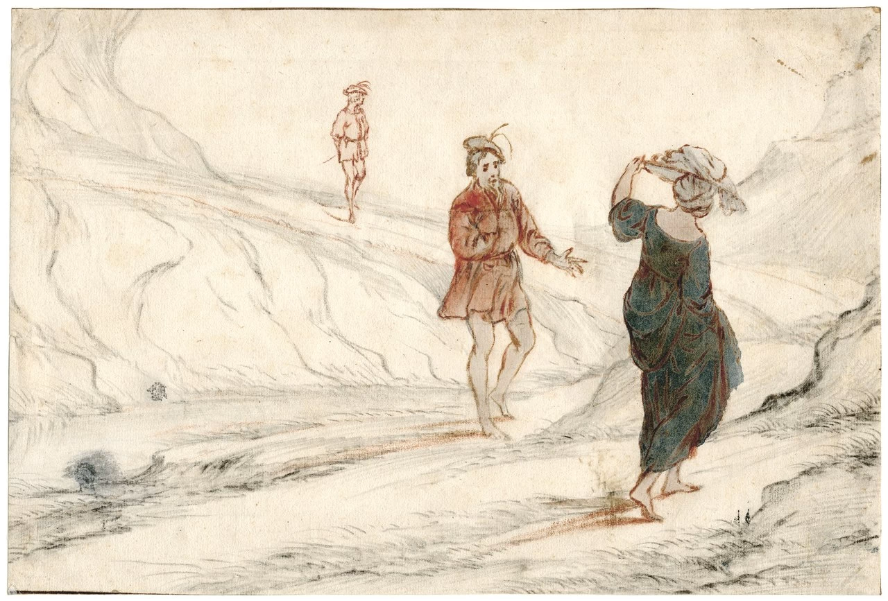 Studio di figure in paesaggio